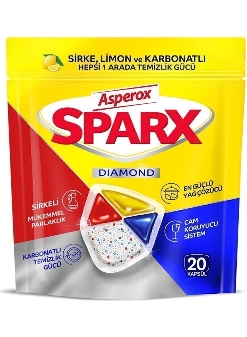 sparx Asperox Sparks Diamond Dishwasher Tablets - All in One - 20 Tablets - Image 1